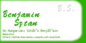 benjamin sztan business card